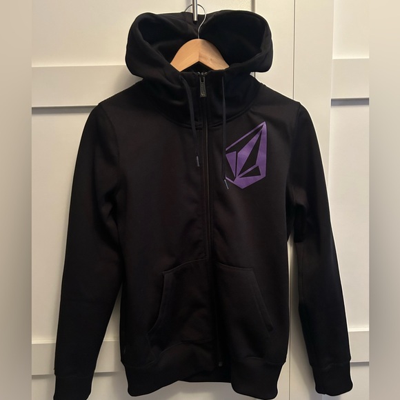 Volcom Black Logo Full Zip Hoodie - Picture 2 of 7